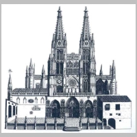 Catedral de Burgos, Flórez - Abegg, Regine, Königs- und Bischofsmonumente - die Skulpturen des 13. Jahrhunderts im Kreuzgang der Kathedrale von Burgos, Zürich 1999, Wikipedia.jpg